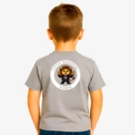 Camiseta niños Little rockstar Lion (gris vigoré) (detrás)
