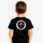 Camiseta niños Little rockstar Monkey (negro) (detrás)