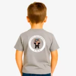 Camiseta niños Little rockstar Pig (gris vigoré) (detrás)
