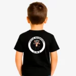 Camiseta niños Little rockstar Pig (negro) (detrás)