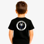 Camiseta niños Little rockstar Rabbit (negro) (detrás)