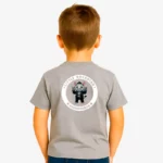 Camiseta niños Little rockstar Rhinoceros (gris vigoré) (detrás)