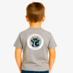 Camiseta niños Little rockstar Snake (gris vigoré) (detrás)
