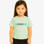 Camiseta niños Melbourne Mr Trendy Bear (verde mist) (delante)