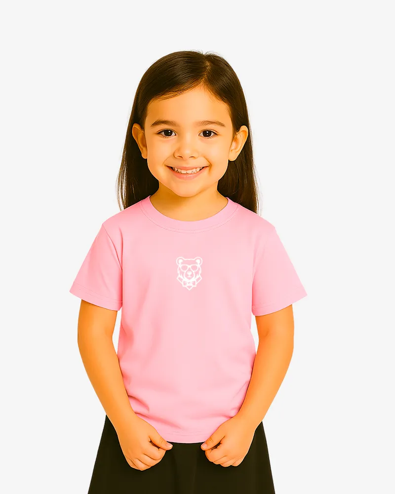 Camiseta niños Perth Mr Trendy Bear (rosa claro) (delante)