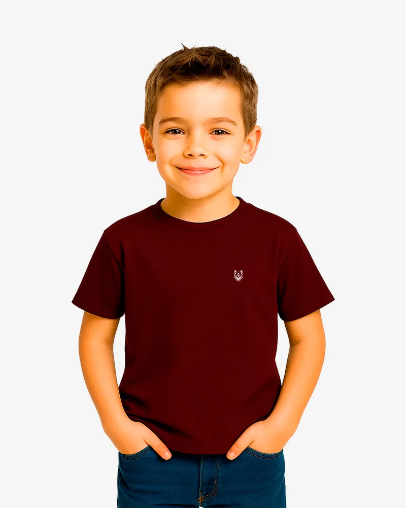 Camiseta niños Sydney Mr Trendy Bear (granate) (delante)