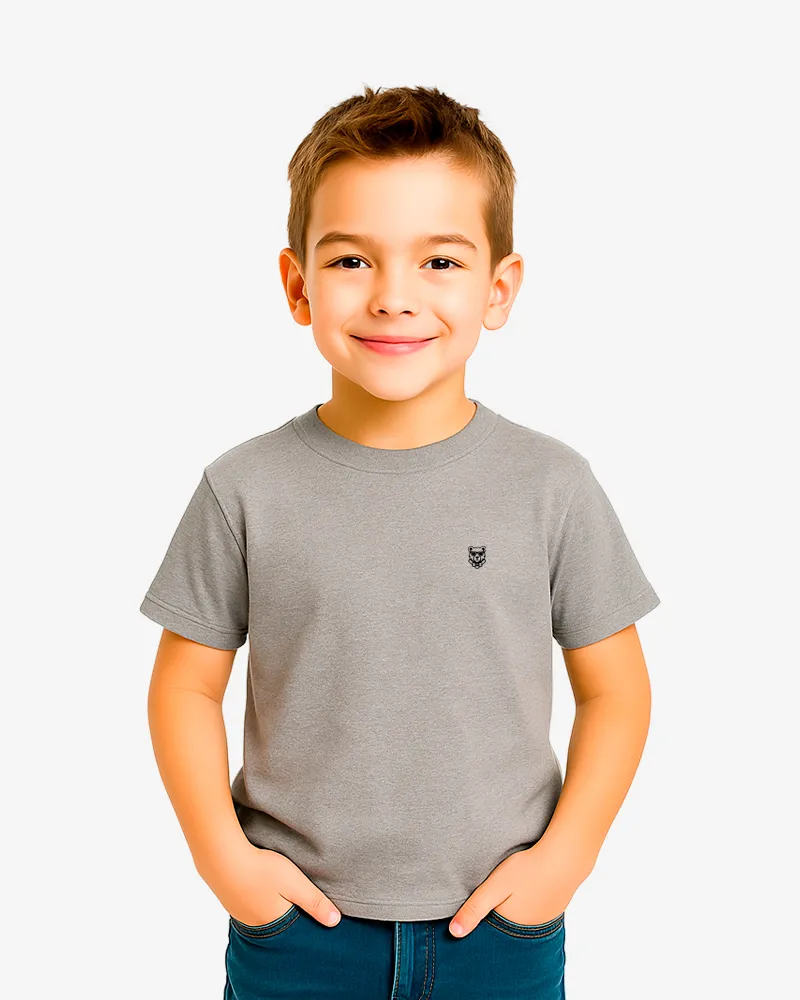 Camiseta niños Sydney Mr Trendy Bear (gris vigoré) (delante)