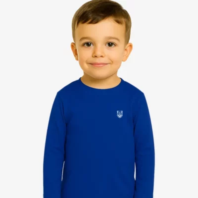 Camiseta manga larga niños Sydney Mr Trendy Bear (azul royal) (delante)