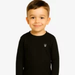 Camiseta manga larga niños Sydney Mr Trendy Bear (negro) (delante)