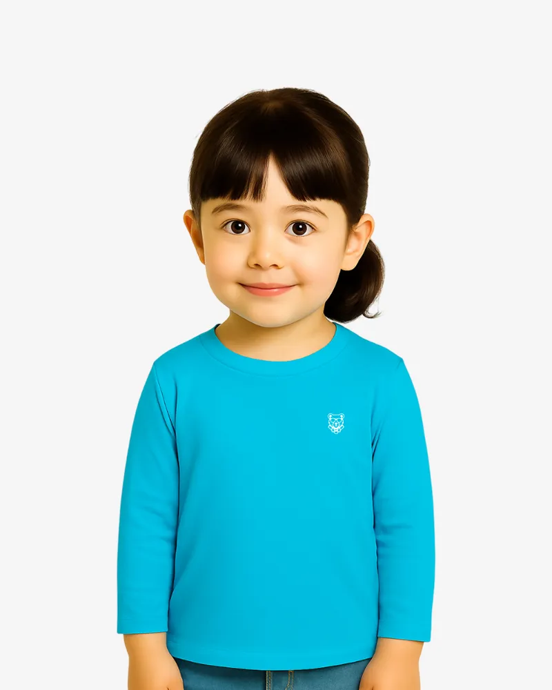 Camiseta manga larga niños Sydney Mr Trendy Bear (turquesa) (delante)