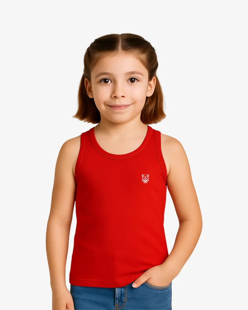 Camiseta tirantes niña Sydney Mr Trendy Bear (rojo) (delante)