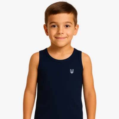 Camiseta tirantes niño Sydney Mr Trendy Bear (azul marino) (delante)