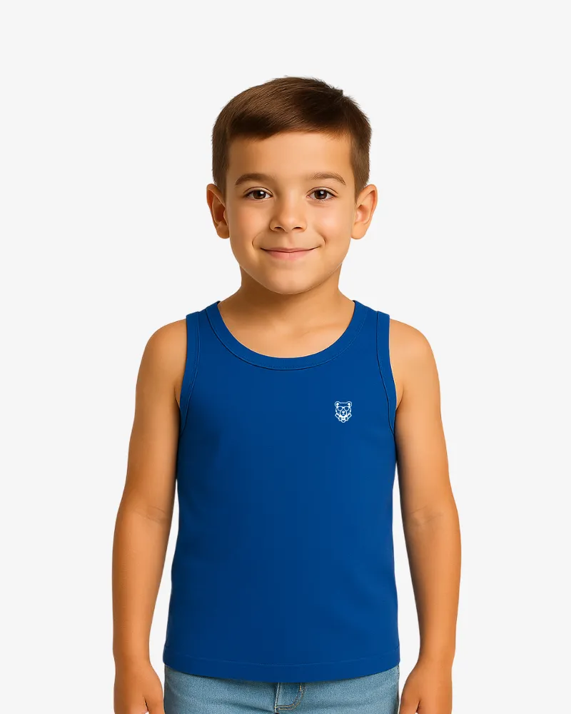 Camiseta tirantes niño Sydney Mr Trendy Bear (azul royal) (delante)