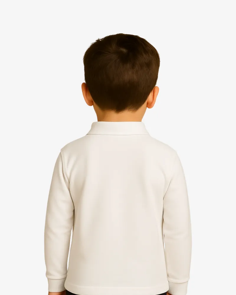 Polo manga larga niños Sydney Mr Trendy Bear (blanco) (detrás)