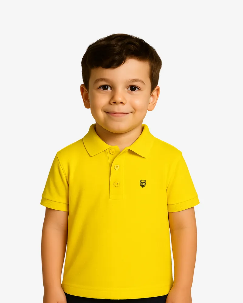 Polo niños Sydney Mr Trendy Bear (amarillo) (delante)