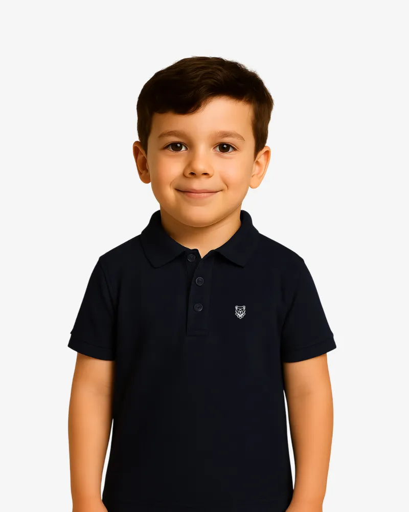 Polo niños Sydney Mr Trendy Bear (azul marino) (delante)