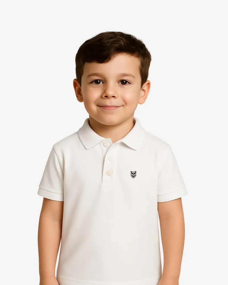 Polo niños Sydney Mr Trendy Bear (blanco) (delante)