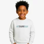 Sudadera niños Melbourne Mr Trendy Bear (blanco) (delante)