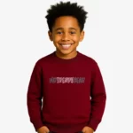 Sudadera niños Melbourne Mr Trendy Bear (granate) (delante)