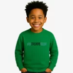 Sudadera niños Melbourne Mr Trendy Bear (verde kelly) (delante)