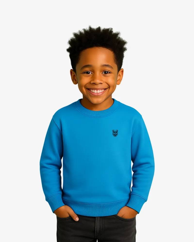 Sudadera niños Sydney Mr Trendy Bear (azul océano) (delante)