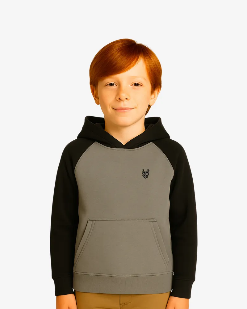 Sudadera Urban niños Sydney Mr Trendy Bear (gris vigoré_negro) (delante)